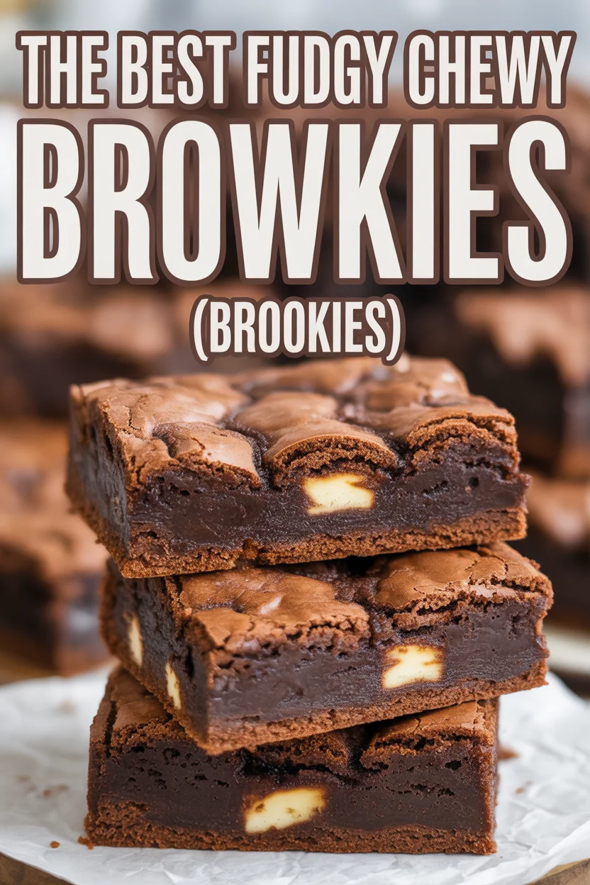 The Best Fudgy Chewy Browkies (Brookies)