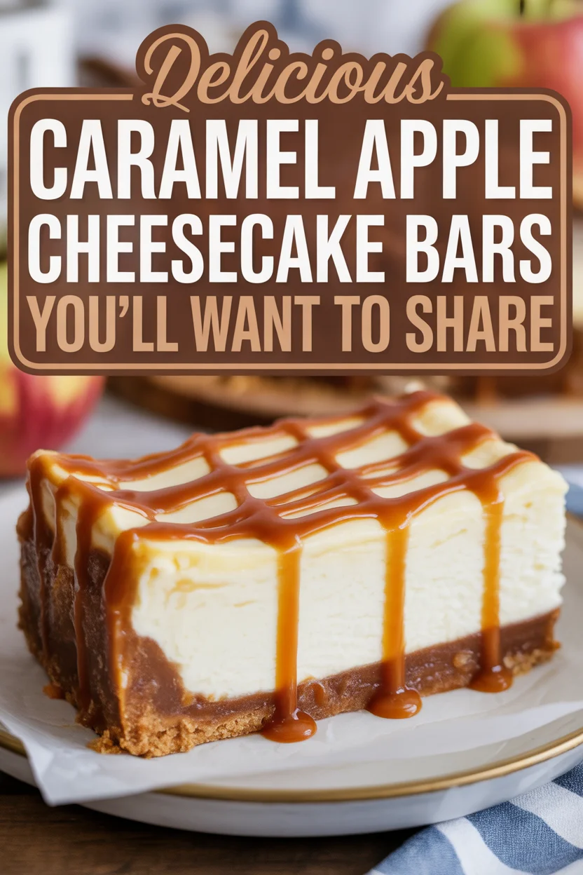Caramel Apple Cheesecake Bars