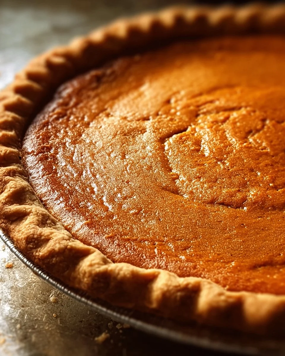 Delicious homemade Sweet Potato Pie with a creamy filling and rich spices.