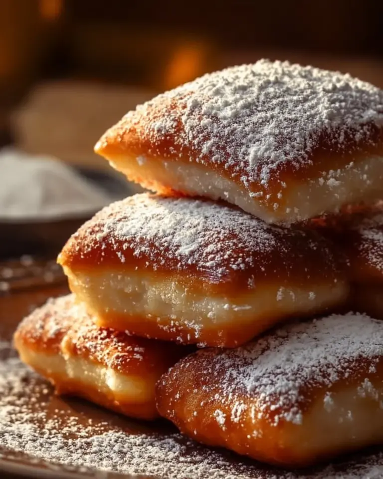 Deliciously golden Vanilla French Fritters served on a plate