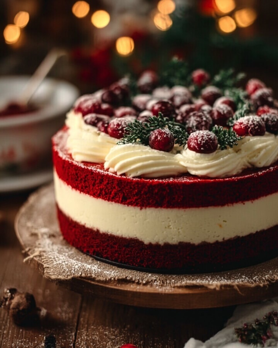 Christmas Red Velvet Cheesecake Recipe