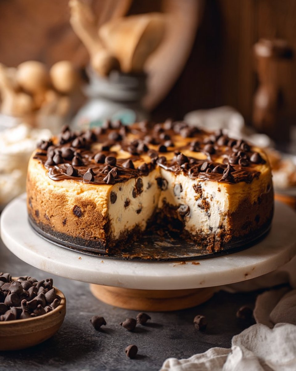 Chocolate Chip Cookie Dough Cheesecake
