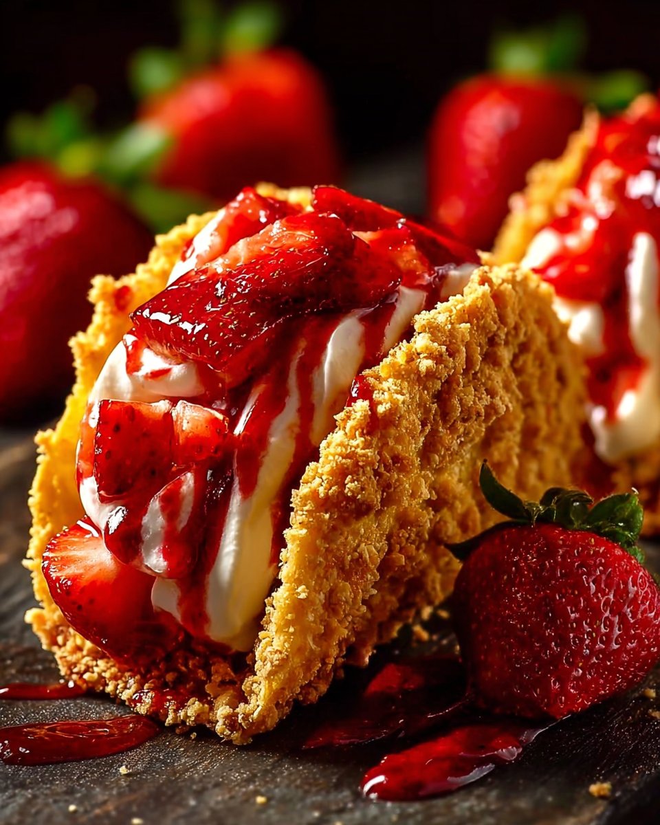 Strawberry Crunch Cheesecake Tacos