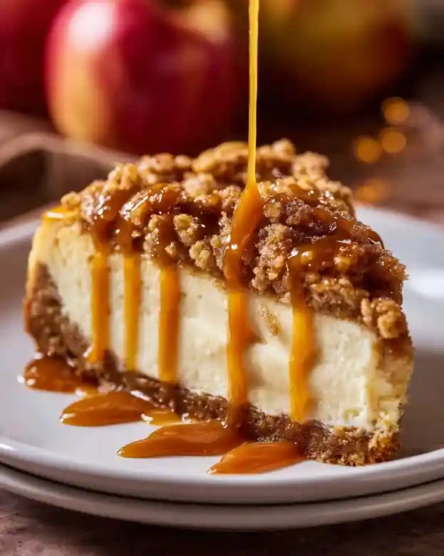 Apple Crisp Cheesecake