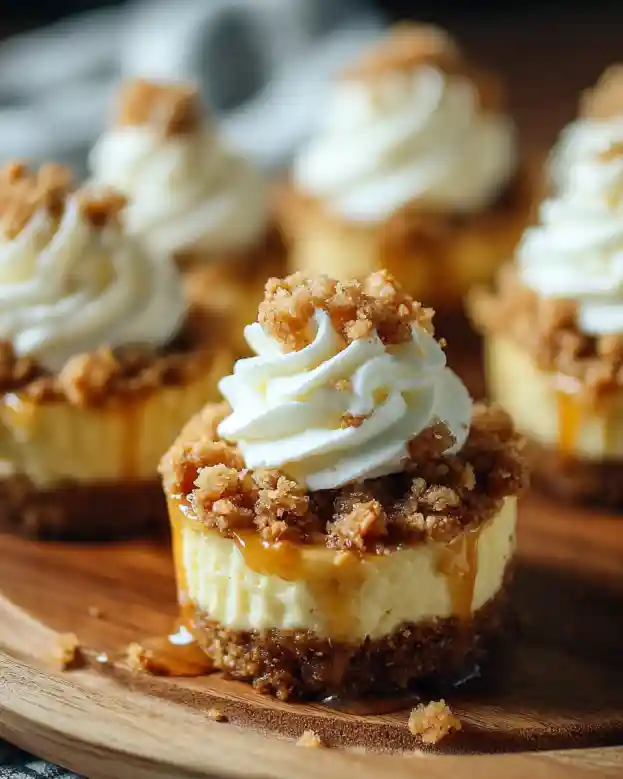 Apple Crisp Mini Cheesecakes