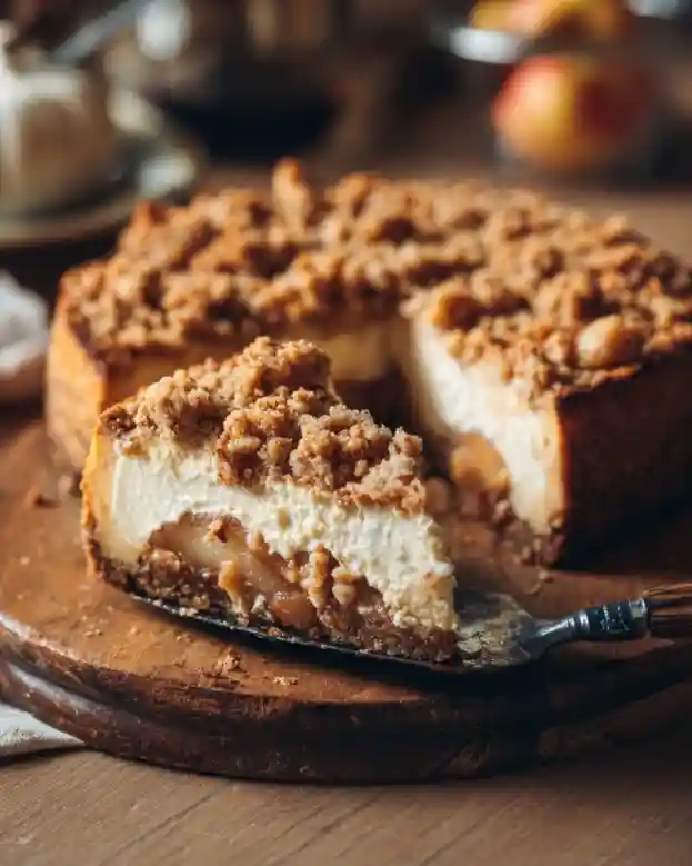 Apple Crumble Cheesecake
