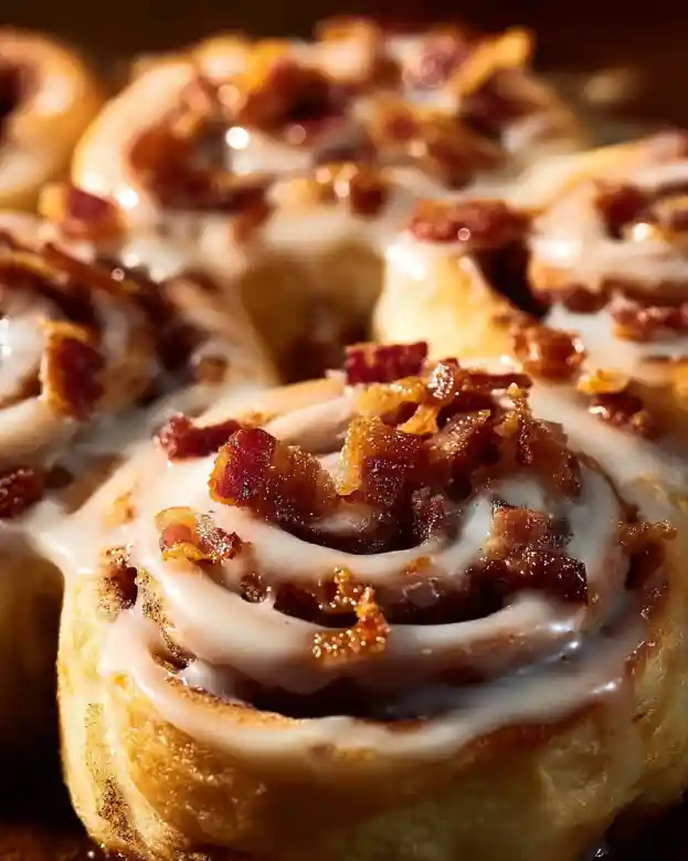 Bourbon Maple Bacon Cinnamon Rolls