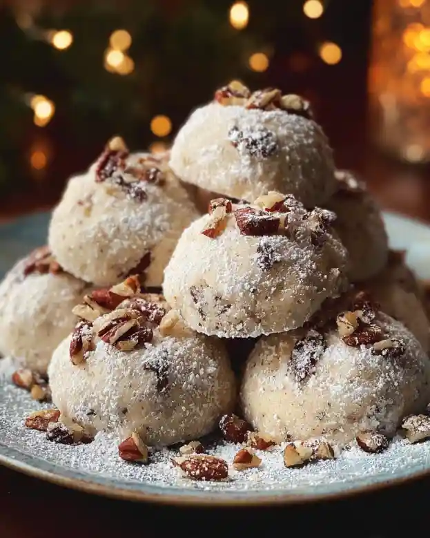Buttery Pecan Snowball Cookies