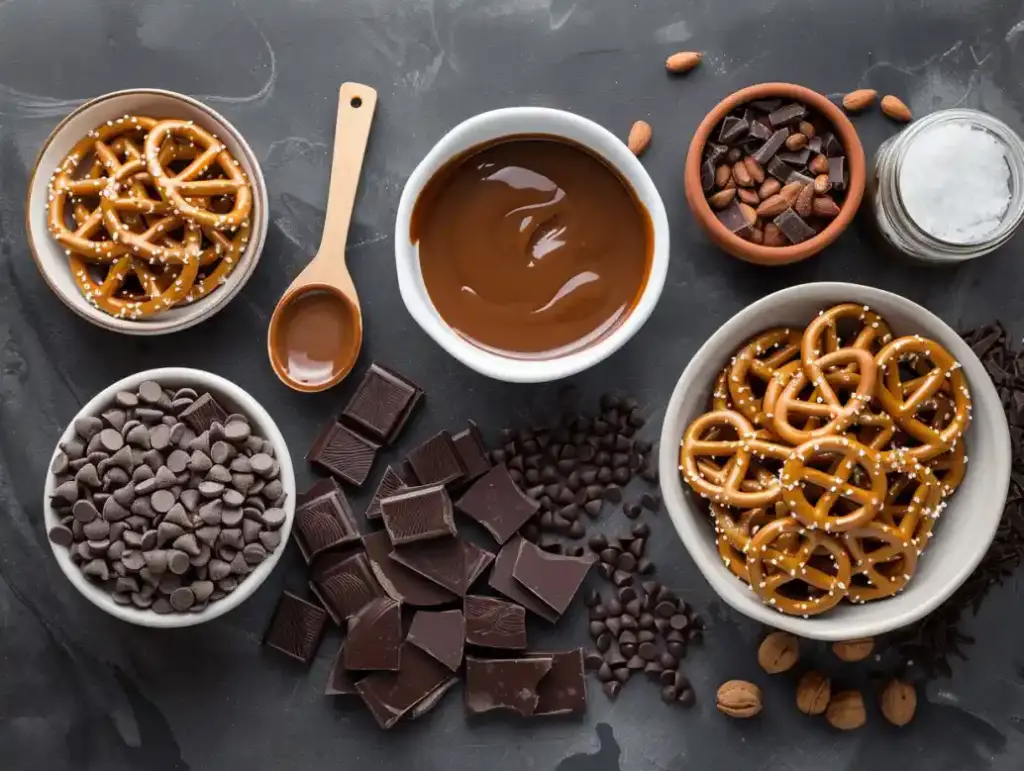 Chocolate Caramel Pretzel Bark