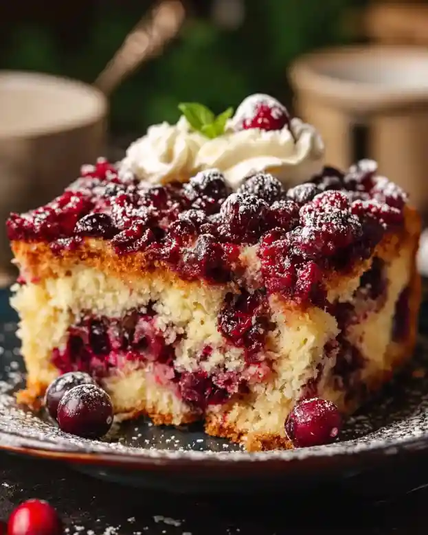 Christmas Cranberry Poke Cake