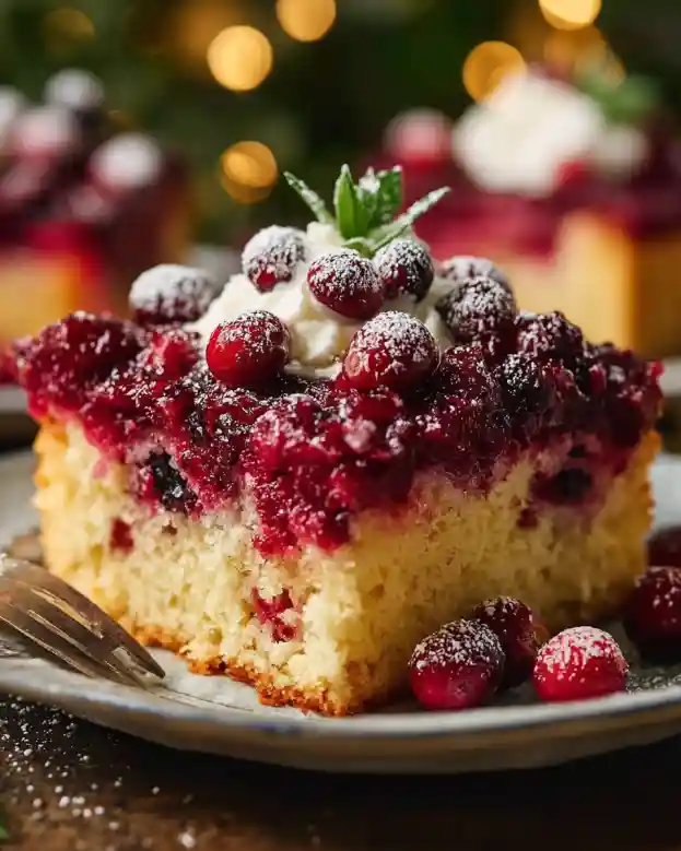 Christmas Cranberry Poke Cake