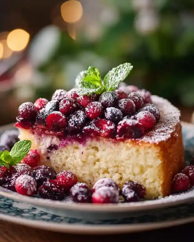 Christmas Cranberry Poke Cake