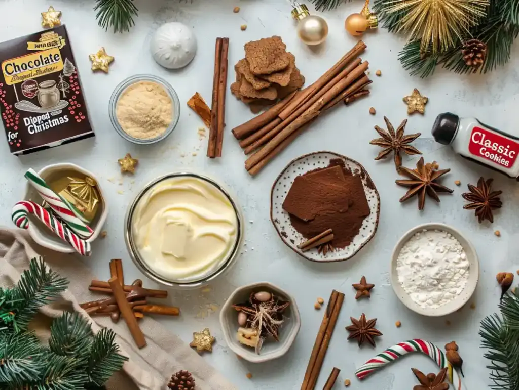 Classic Chocolate Dipped Butter Cookies for Christmas