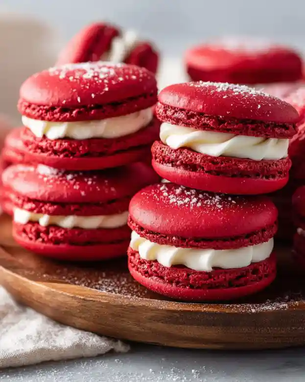 Cranberry Macarons