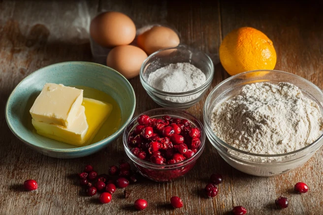 Cranberry Orange Bread with Orange Glaze