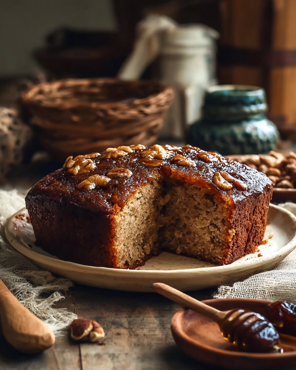 Moist Persian Date Cake with a Rich Cinnamon and Cardamom Spice