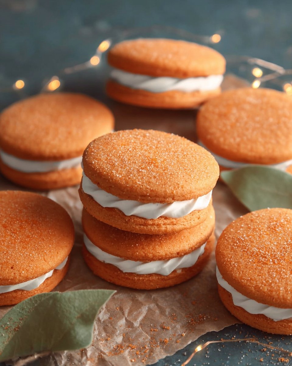 Orange Vanilla Sandwich Cookies