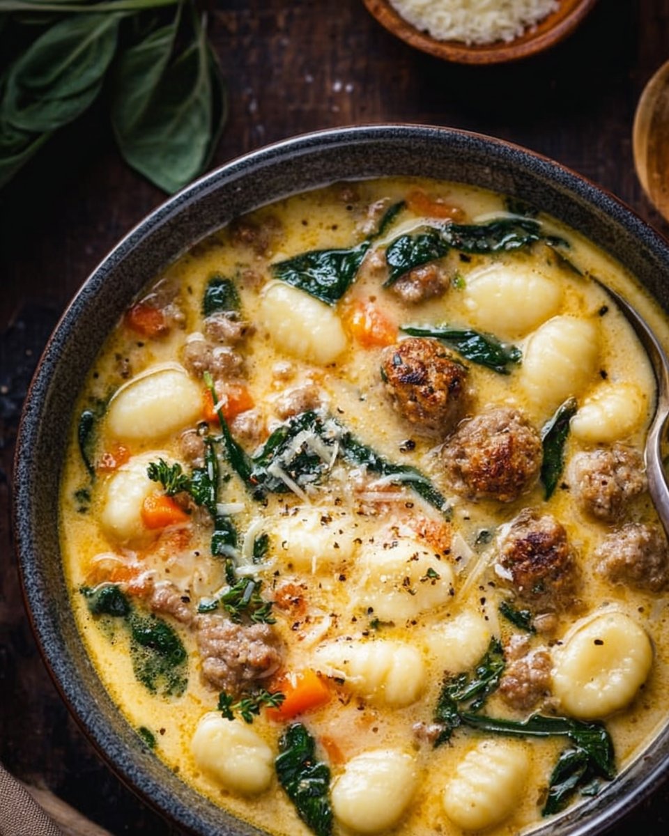 Creamy Italian Sausage Gnocchi Soup