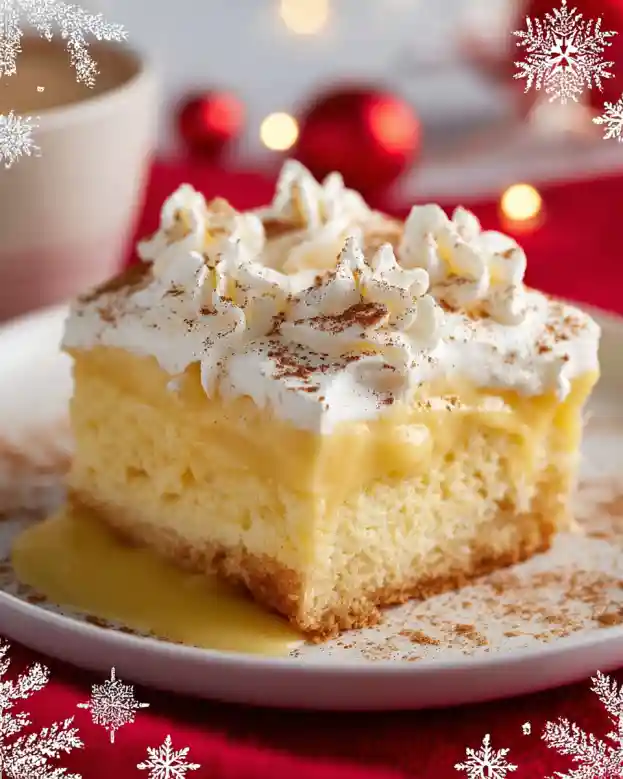 Eggnog Poke Cake