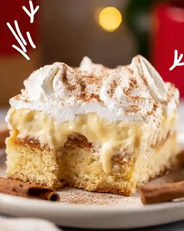 Eggnog Poke Cake