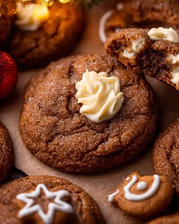 Gingerbread Cheesecake Cookies
