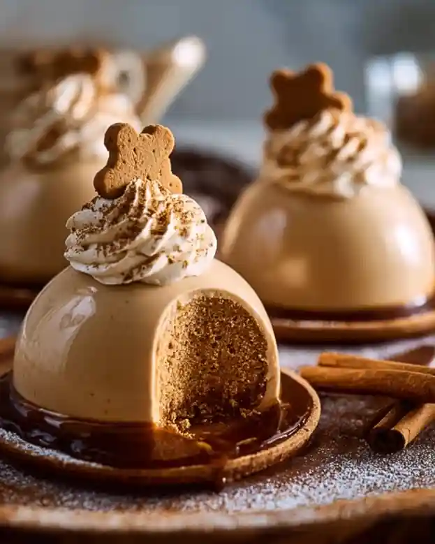 Gingerbread Latte Mousse Domes