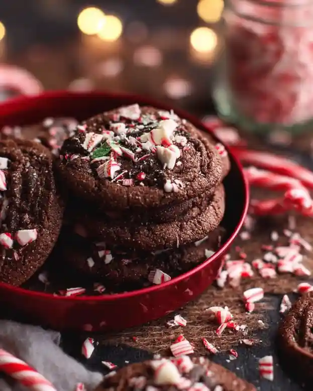 Gluten-free Chocolate Peppermint Cookies for Christmas