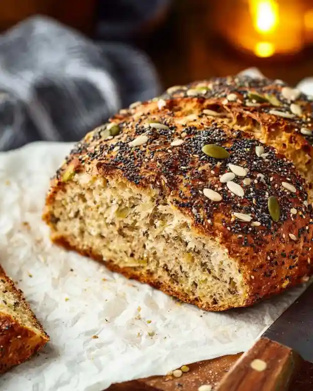 Healthy No-Knead Multi-Seed Bread