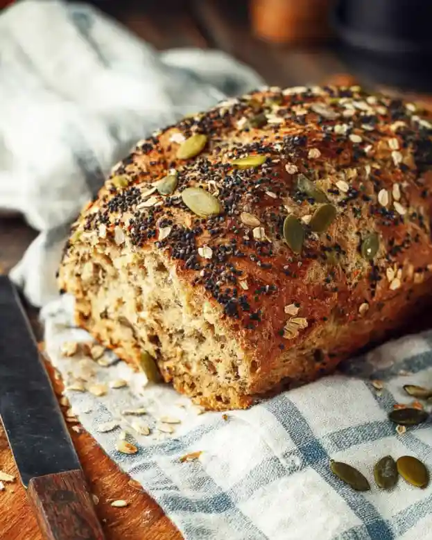 Healthy No-Knead Multi-Seed Bread
