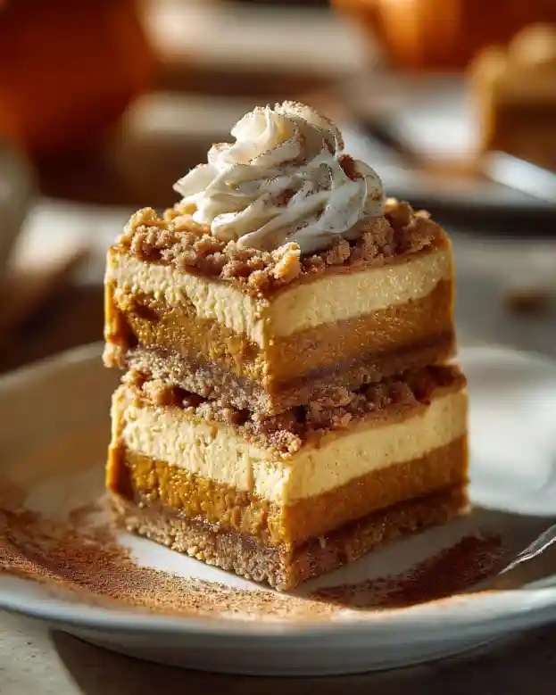 Homemade Pumpkin Cheesecake Bars