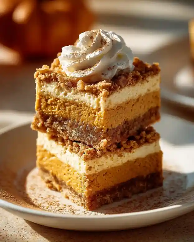 Homemade Pumpkin Cheesecake Bars