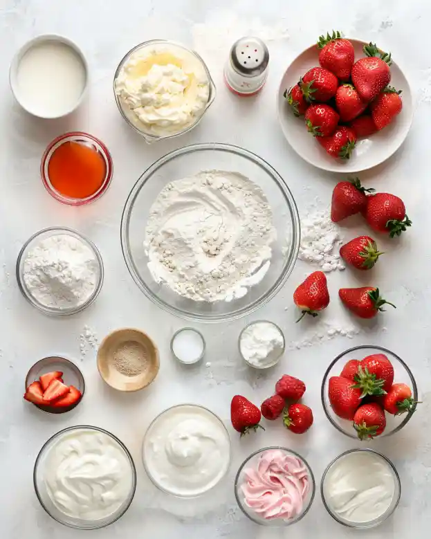 Homemade Strawberry Cake with Creamy Strawberry Frosting