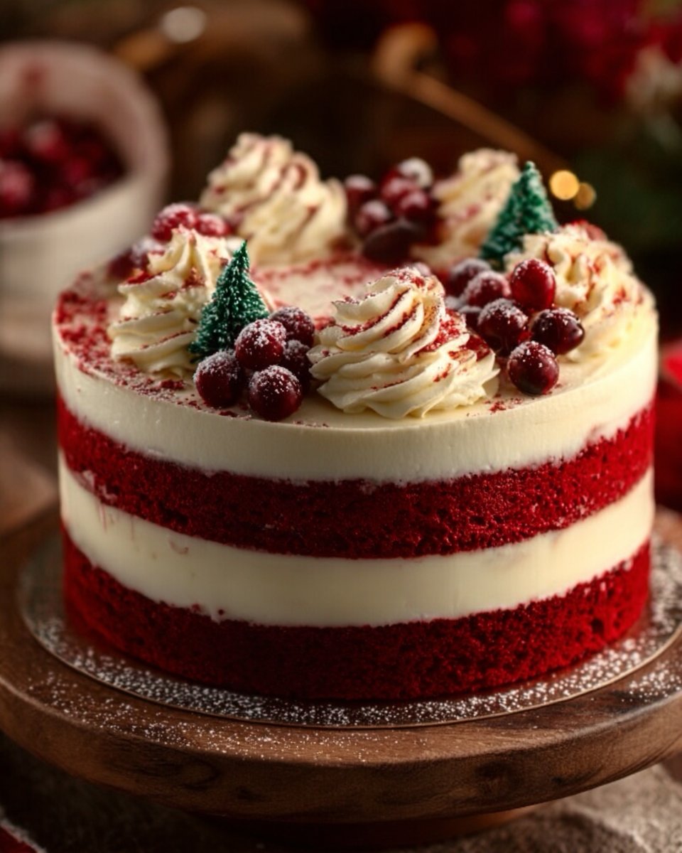 Christmas Red Velvet Cheesecake