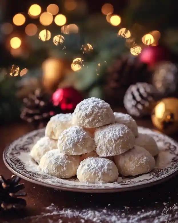 Lemon Cream Snowball Cookies