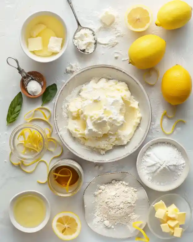 Lemon Cream Snowball Cookies