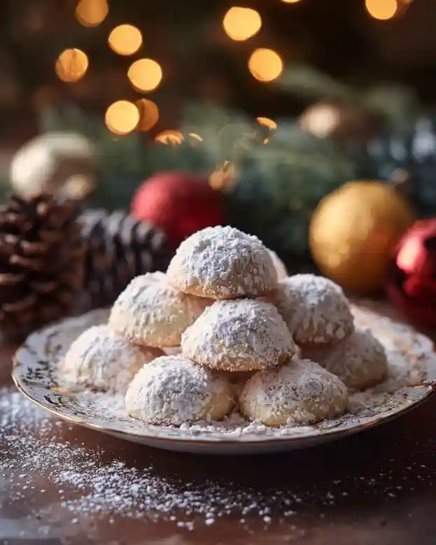 Lemon Cream Snowball Cookies