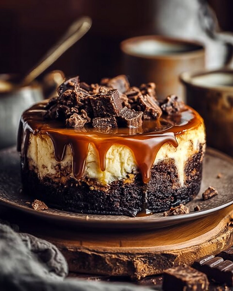 Caramel Brownie Cheesecake