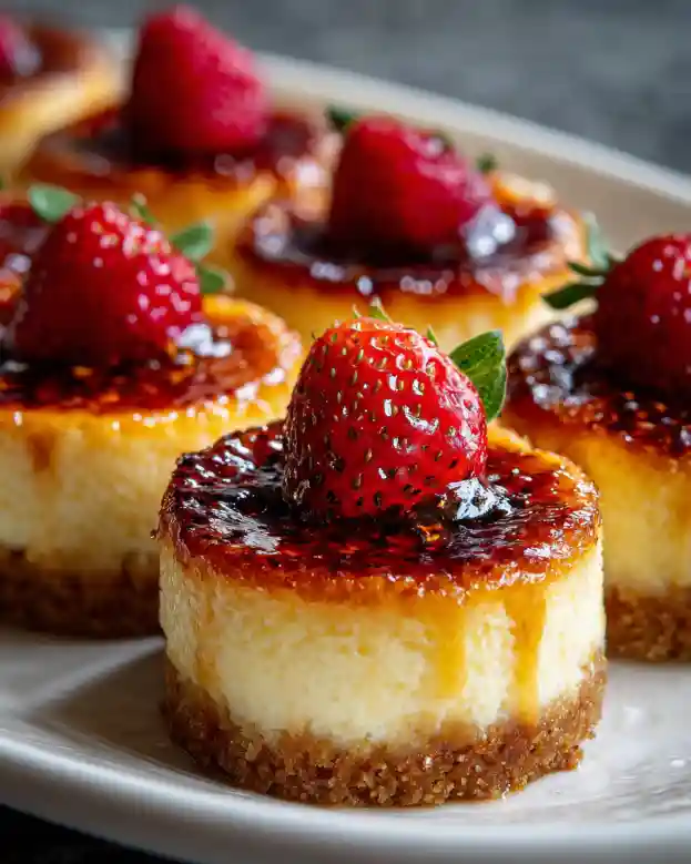 Mini Crème Brûlée Cheesecakes