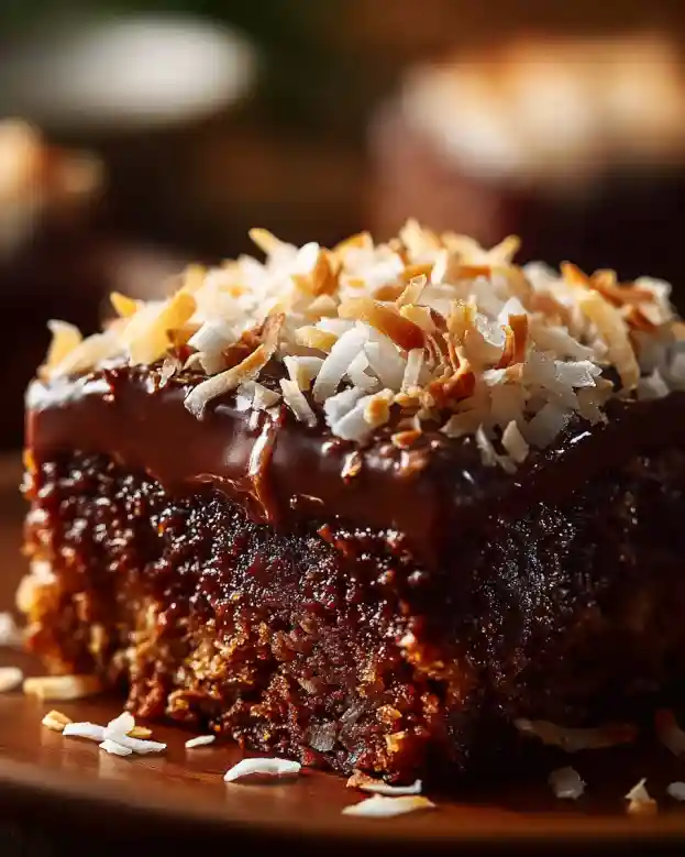 Mounds Poke Cake