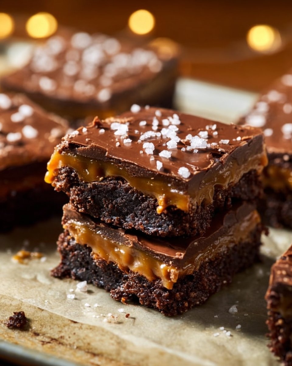 Salted Caramel Pretzel Brownies