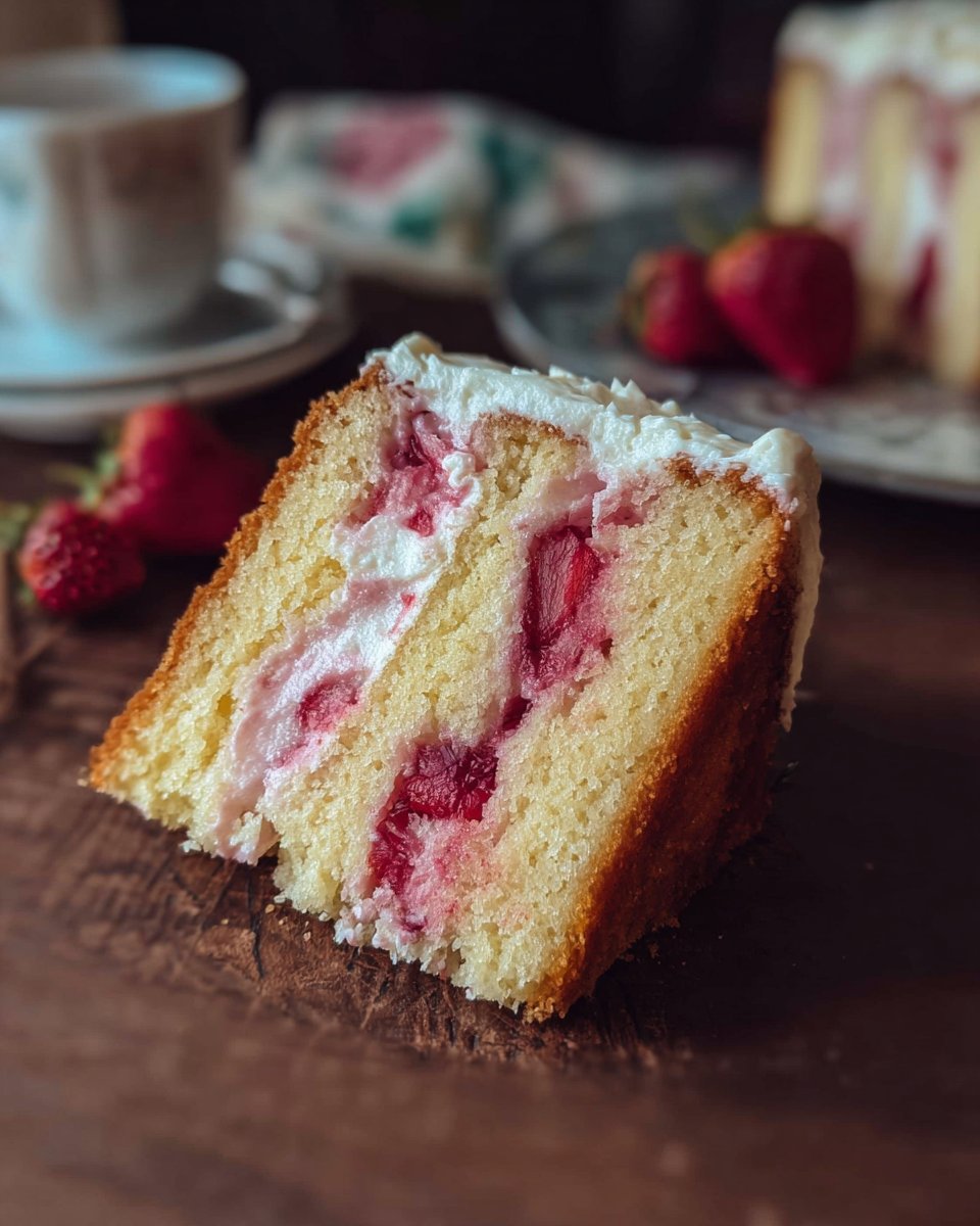 Homemade Strawberry Italian Cream Pound Cake