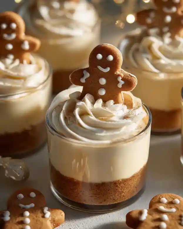No-Bake Gingerbread Cheesecake Cups