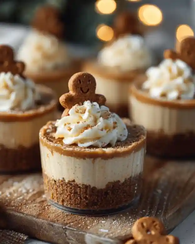 No-Bake Gingerbread Cheesecake Cups