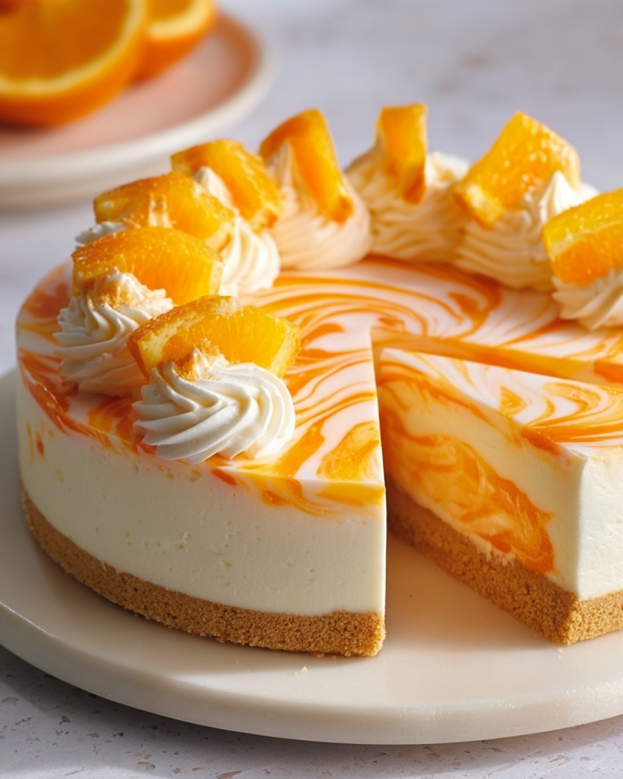No-Bake Orange Creamsicle Cheesecake
