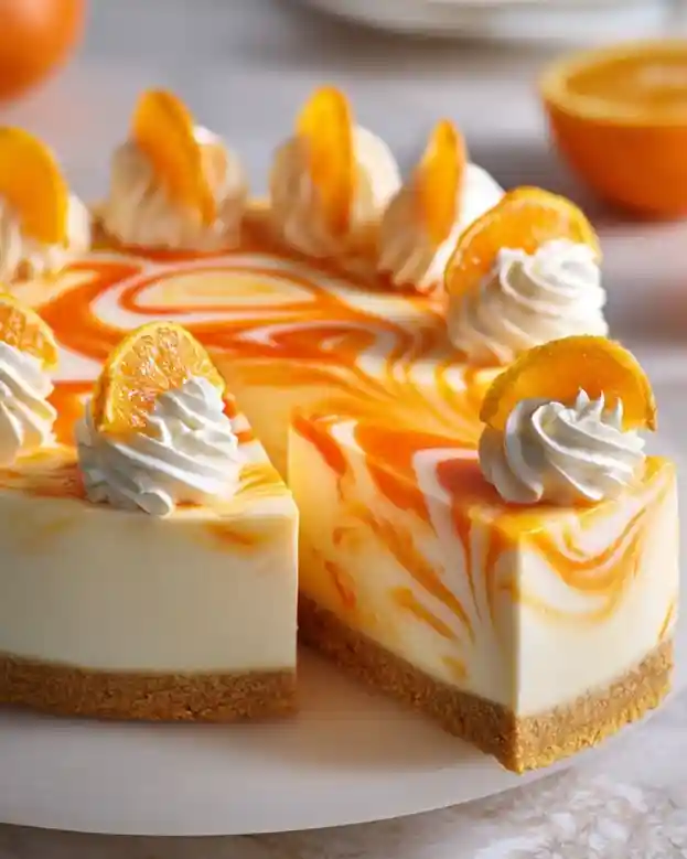 No-Bake Orange Creamsicle Cheesecake