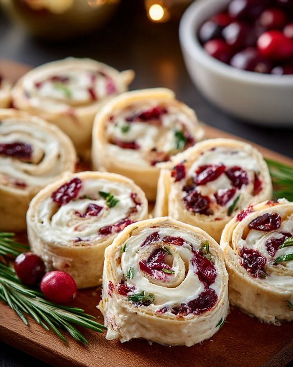 Festive Christmas Cranberry Roll Ups