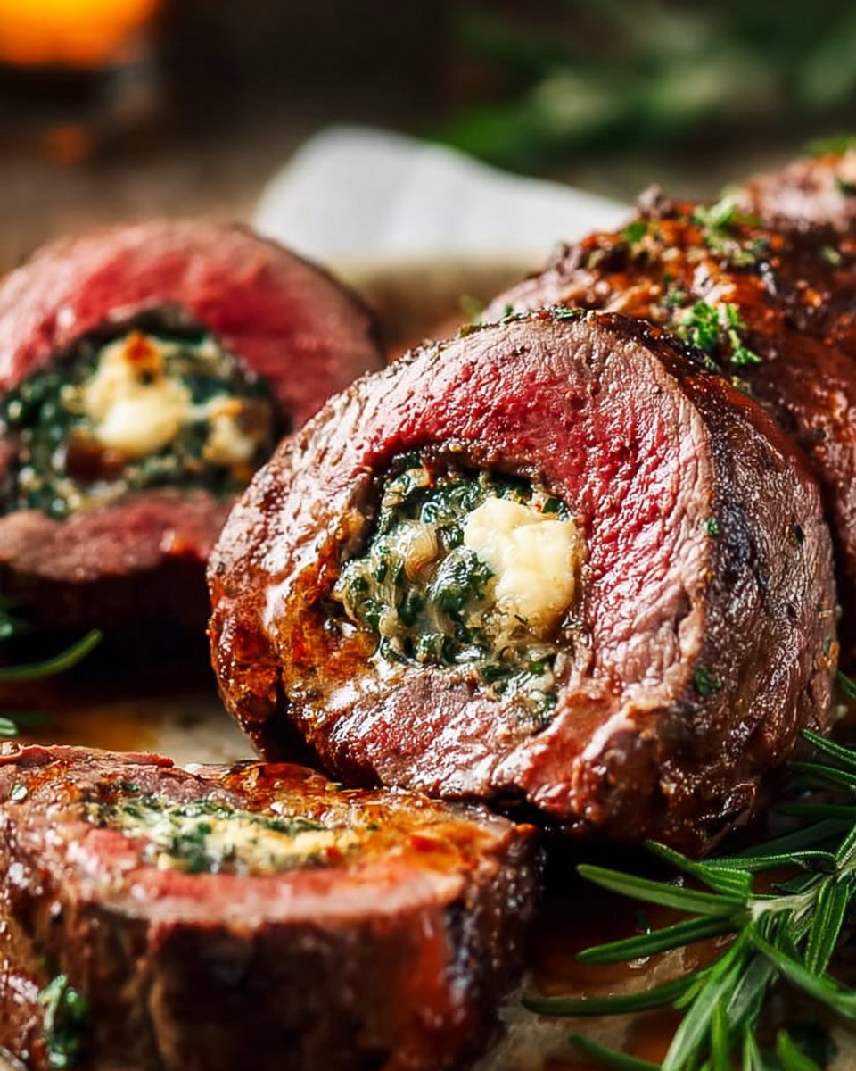 Quick Christmas Stuffed Beef Tenderloin