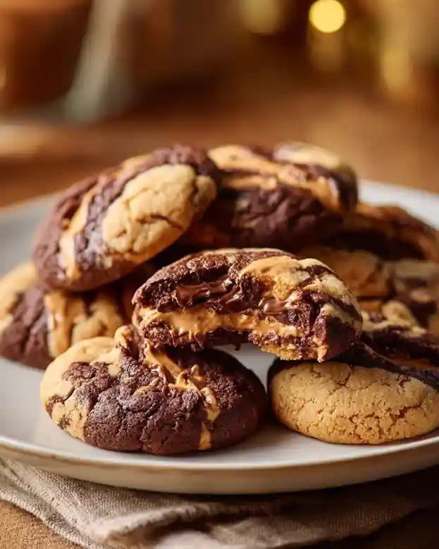 Peanut Butter Brownie Swirl Cookies