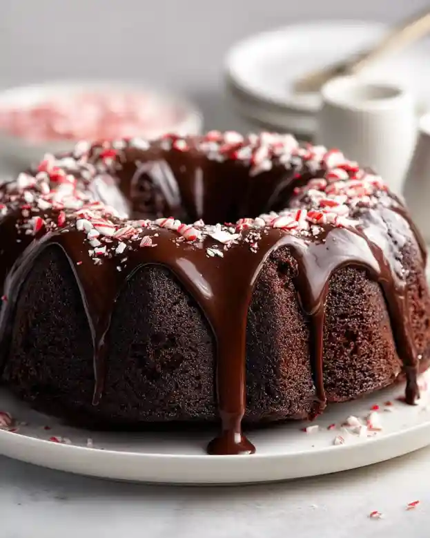 Peppermint Chocolate Bundt Cake