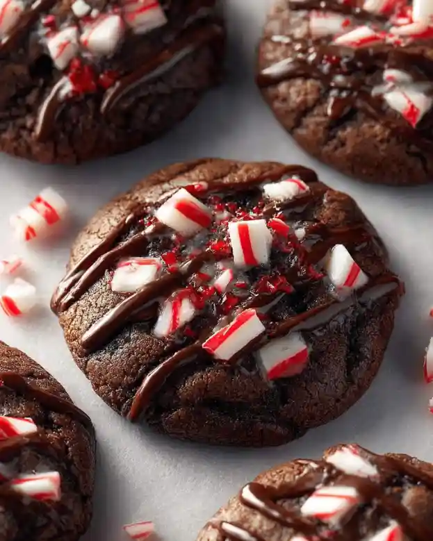 Peppermint Marshmallow Hot Chocolate Cookies
